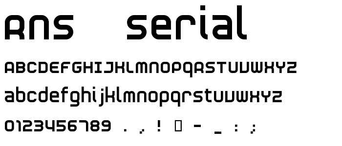 RNS  SERIAL font